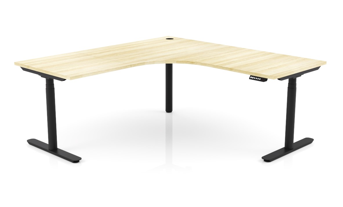 Agile Motion+ Round Adjustable Corner Desk